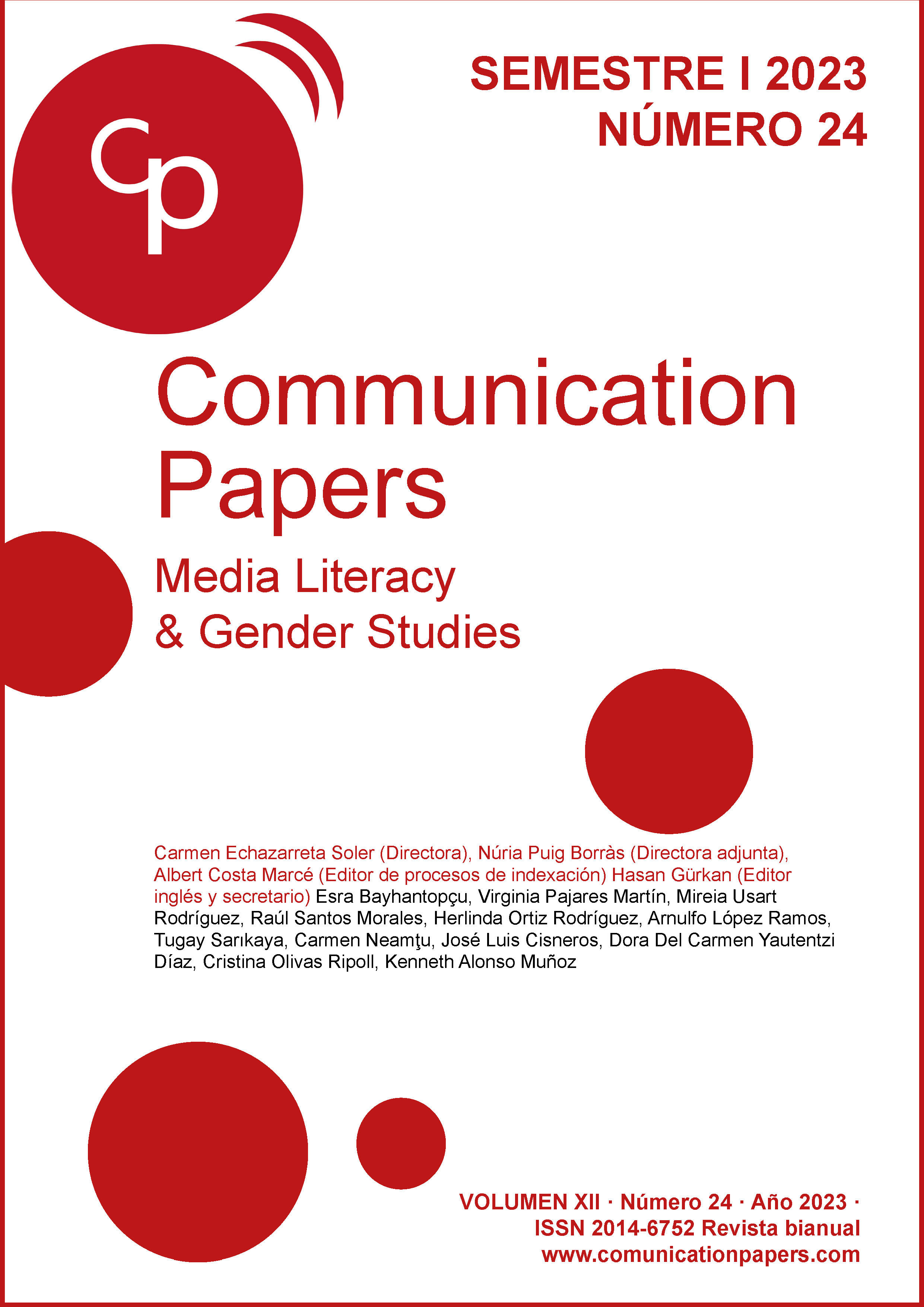 Communication Papers. Media Literacy and Gender Studies. Núm. 24